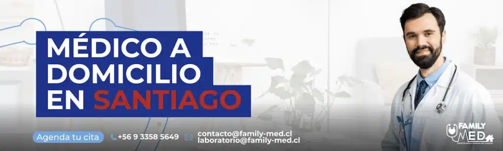 Banner de servicio medico a domicilio en la region metropolitana de santiago
